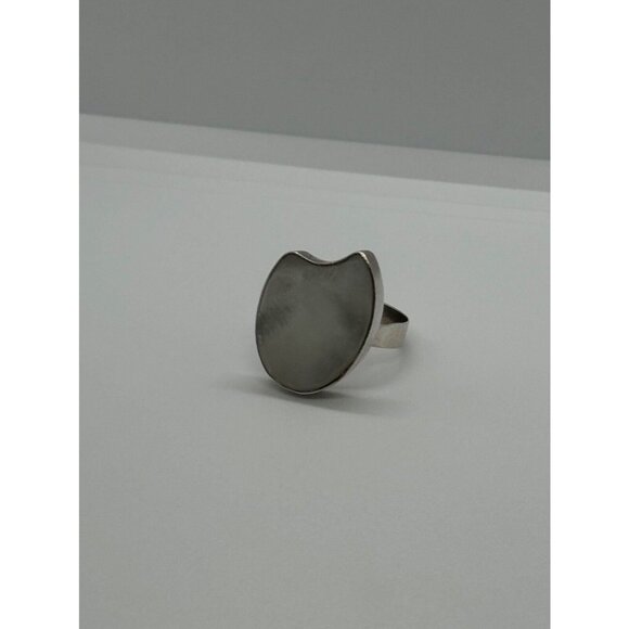 925 STERLING SILVER ABALONE SHELL RING SIZE 12 - Picture 3 of 10
